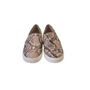Steve Madden Casual Slip On Loafers Shoes Snake Print Gray Women's Size 8M